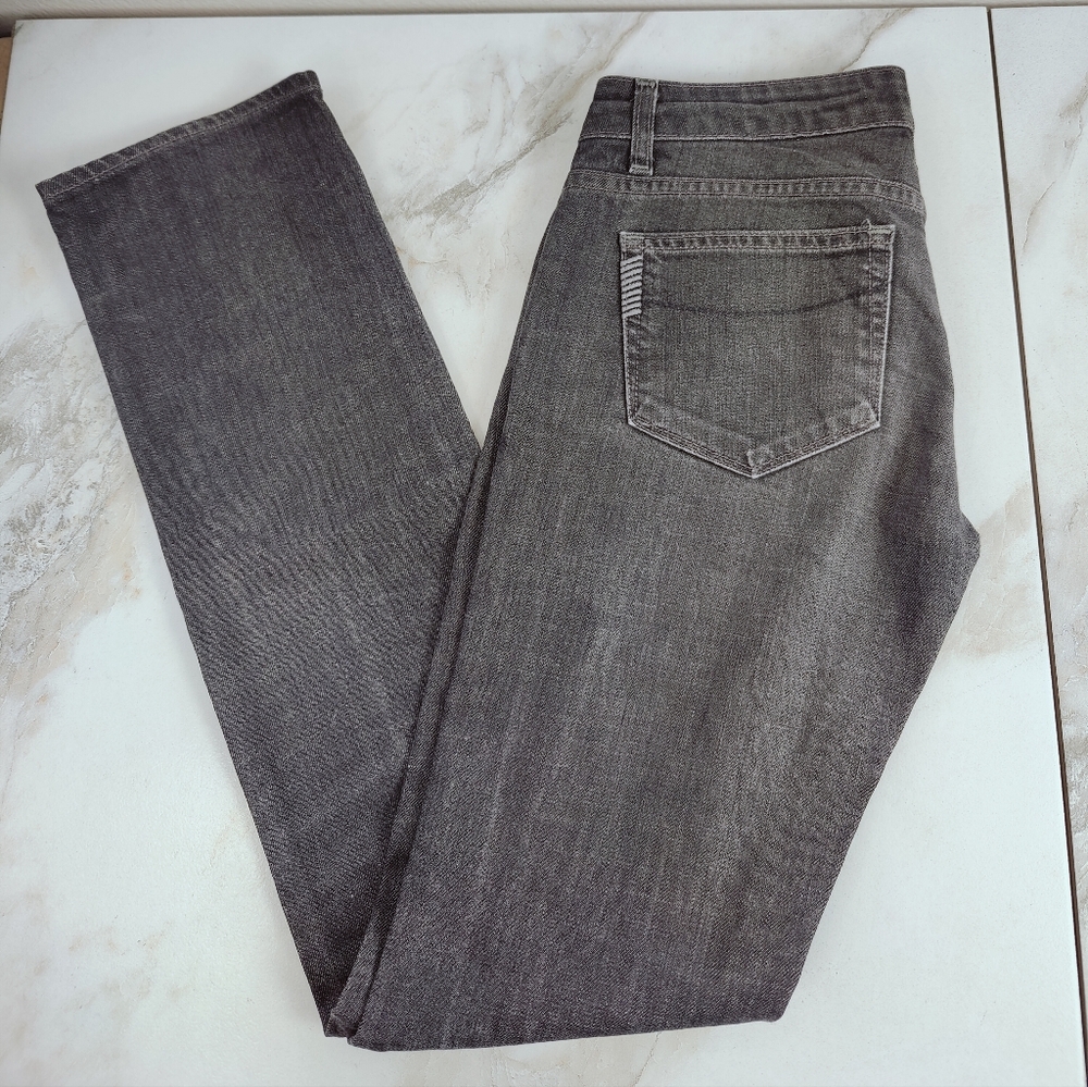 Paige Blue Heights Charcoal Stretch Low Rise Jeans, Sz 27